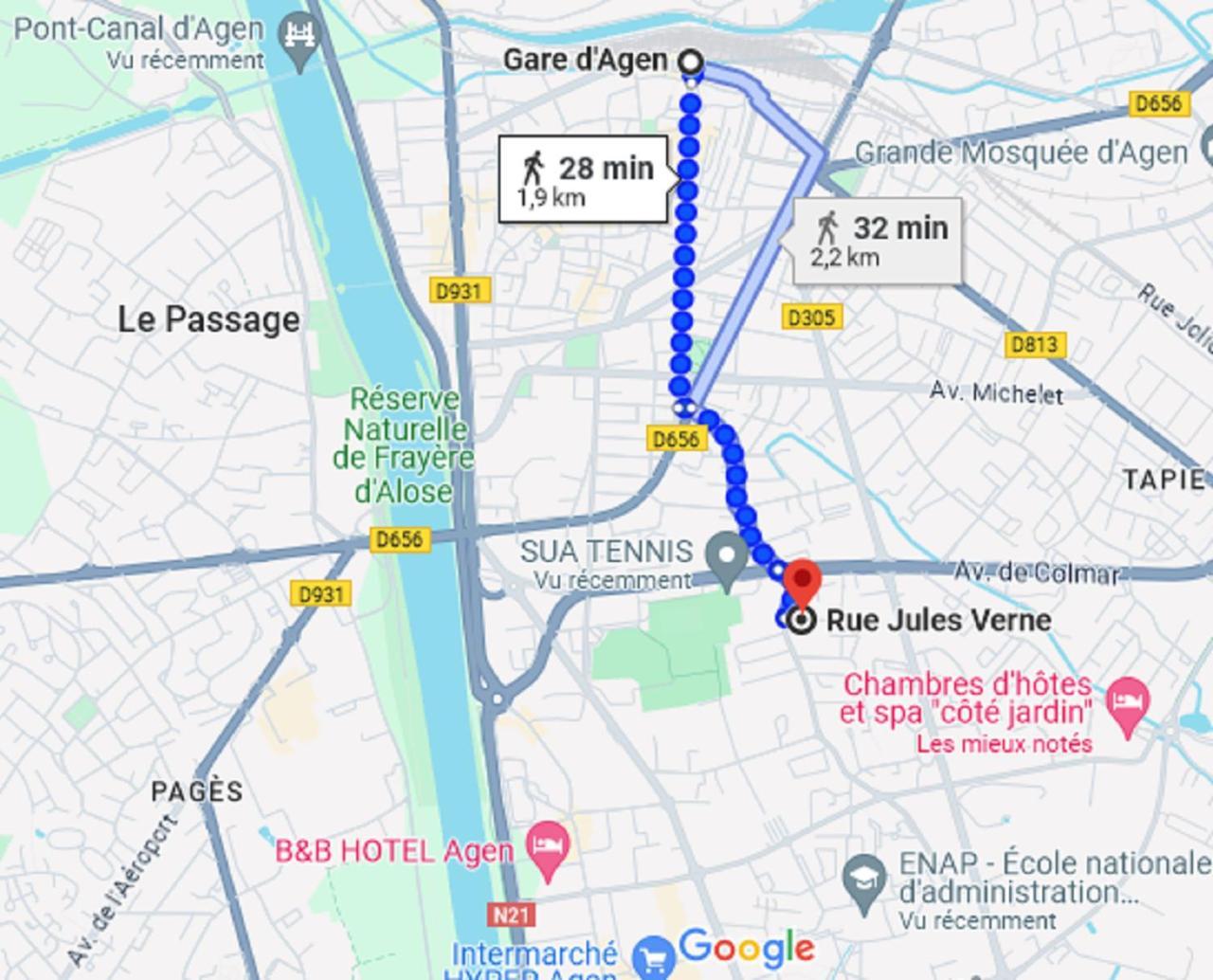 Douce Escale - Agen Sud, T2, Rdj, Clim Reversible, Proche Enap Zewnętrze zdjęcie